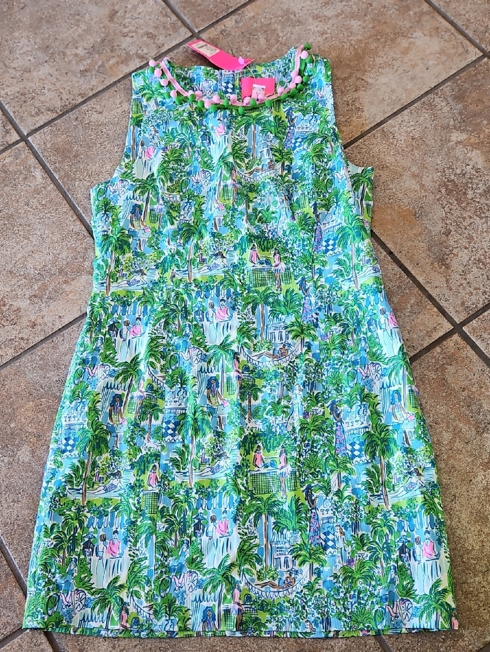 Lilly Pulitzer Womens Tropical Tank Dress in Green, Blue & Pink. NWT as Well